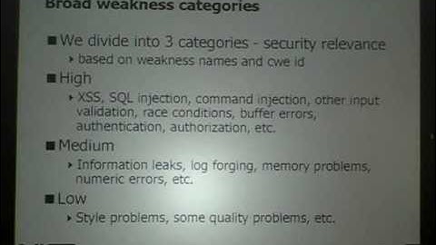 Owasp5016 Part2 - NIST AND SAMATE STATIC ANALYSIS TOOL EXPOSITION (SATE) w/ Vadim Okun