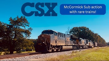 CSX McCormick sub Rail Action featuring Rare trains E375-01 and P001-02 in GA and SC 10/2/25