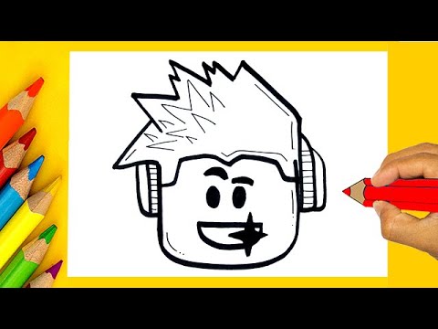 How To Draw Roblox man Face
