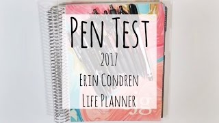 Pen Test | 2017 Erin Condren Life Planner