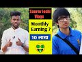 Sourav joshi vlogs monthly earning 10 lakh  1 million subscribers in only 10 months