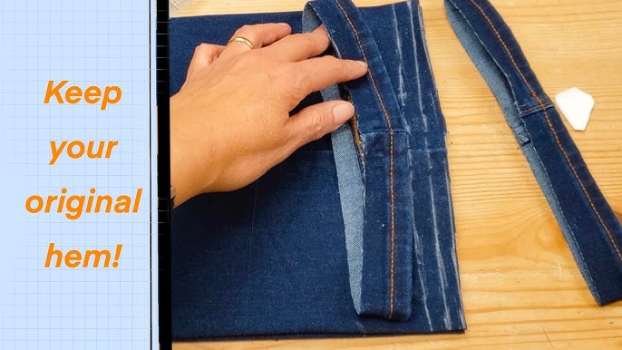 The BEST Way to Hem Jeans with Original Hem (Euro Hem) - Oh You Crafty Gal