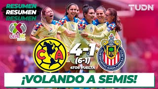 Resumen y goles | América 4(6)(1)1 Chivas | Liga Mx Femenil  CL2024 Semis | TUDN