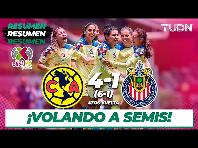 Resumen y goles | América 4(6)-(1)1 Chivas | Liga Mx Femenil - CL2024 Semis | TUDN class=
