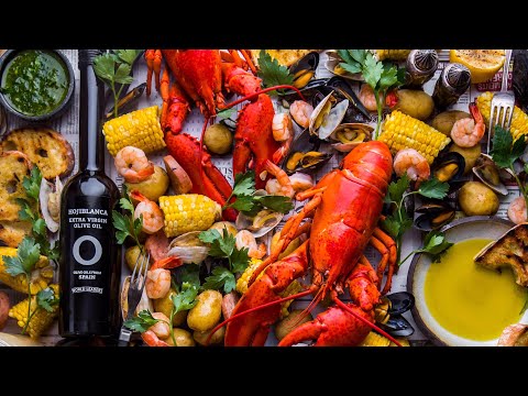 Seafood Boil & Grilled Rosemary Bread with Olive Oils From Spain!