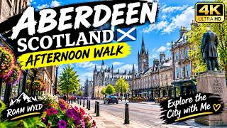Aberdeen Scotland 🇸🇨 Is BEAUTIFUL! 😍 Afternoon Walk Through the Granite City | 4K