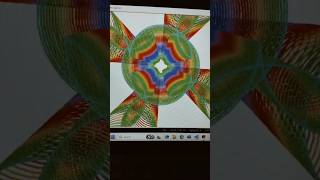 Beautiful Circle Star Flower using Turtle Graphics in PythonDesign#shorts#youtubeshorts