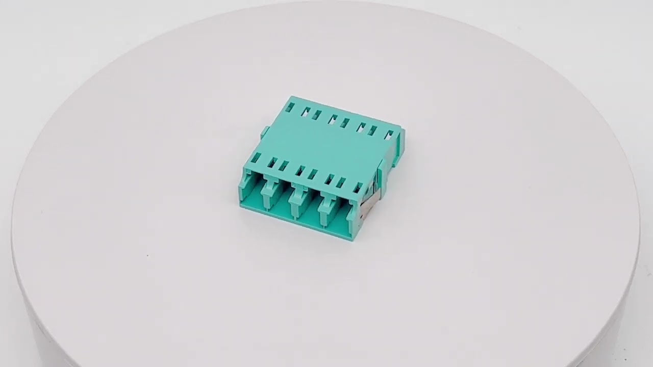 Quad Integrated LC Fiber Optic Adapter