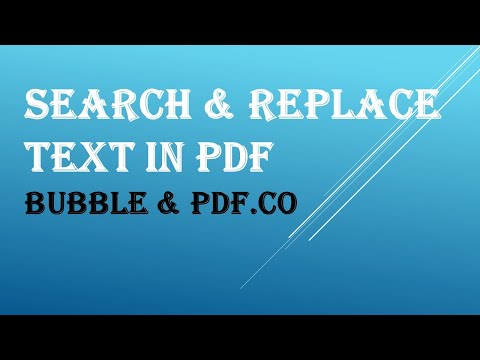 How to Search and Replace Text with Bubble API Connector