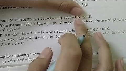 ch 5 Algebraic expression class 7th ex 5.2 part 2