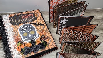 Halloween Scrapbook Mini Album Flip Through