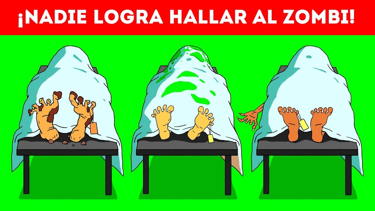 🧟♂️ Una mezcla inusual de acertijos de zombis y trucos ópticos 🧐 acertijos de logica con respuesta