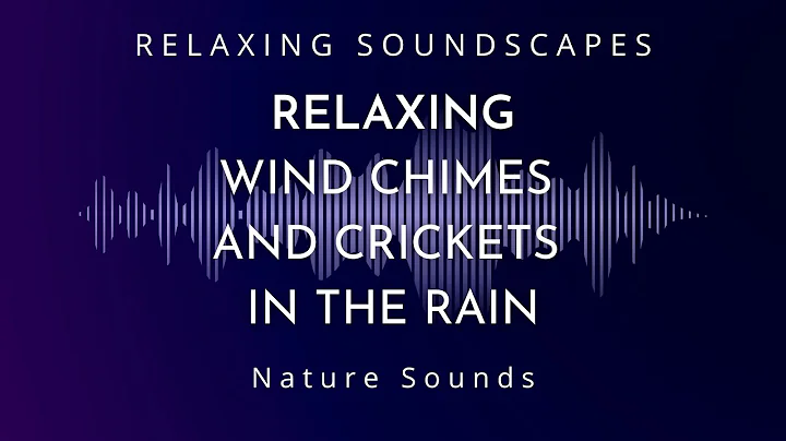 Relaxing Wind Chimes and Crickets in the Rain for Sleep in Dark Screen Mode