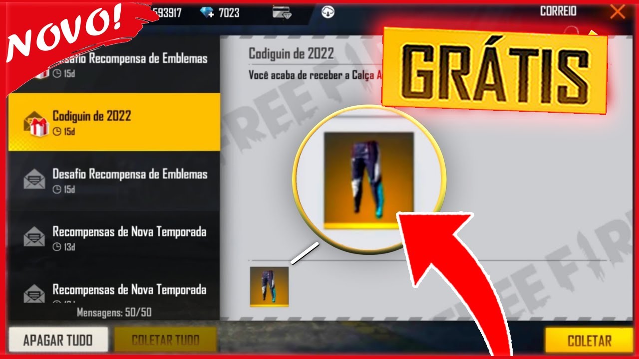 URGENT! HOW TO GET ANGELICAL PANTS FOR FREE WITH NEW FREE FIRE 2023  UNIVERSAL CODE! 