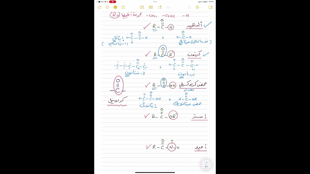 #كيمياء3-2 الدرس 3-2 مركبات الكربونيل