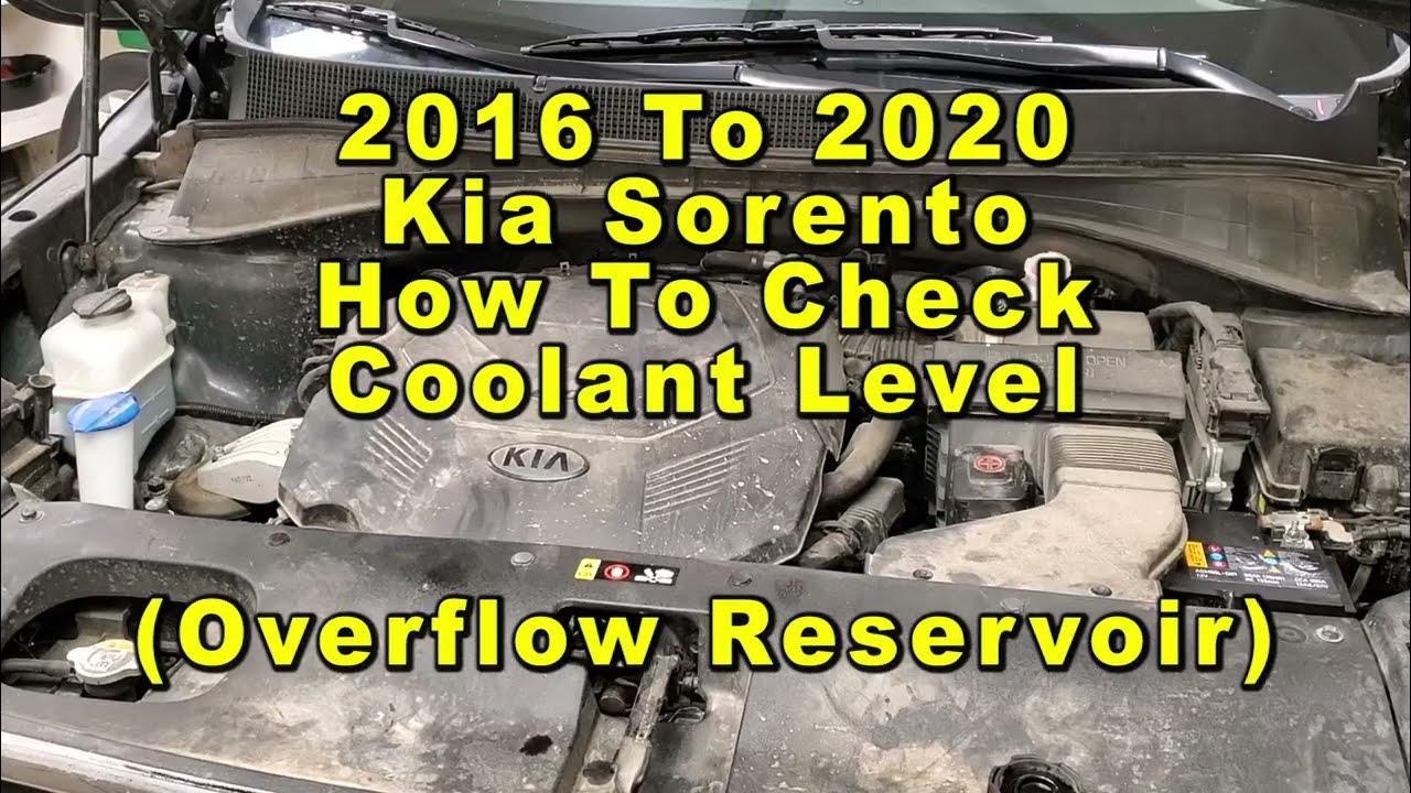 Kia Sorento How To Check Coolant Antifreeze Level In Overflow Reservoir