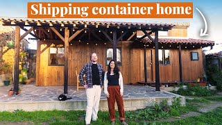 From $2500 CONTAINER to cozy wooden CABIN!