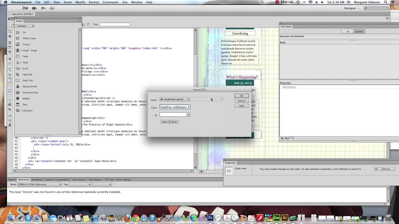 Video 5: Photoshop to Web, (Photoshop to HTML/CSS in Dreamweaver) - YouTube