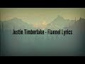 Justin timberlake  flannel lyrics