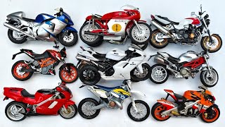 Diecast Metal Model Motorcycles 1:12 Scale, Honda NR, KTM Duke 200, Ducati Monster, Suzuki 263