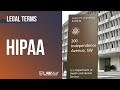 Legal Term: HIPAA