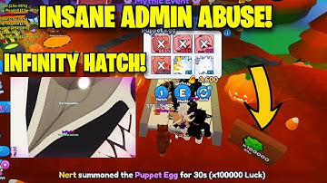 ♾*INFINITY HATCH*♾ INSANE ADMIN ABUSE In Bubble Gum Simulator INFINITY! (ROBLOX)