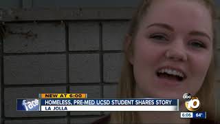 Homeless, pre-med UCSD student faces medical diagnosis forcing her from job