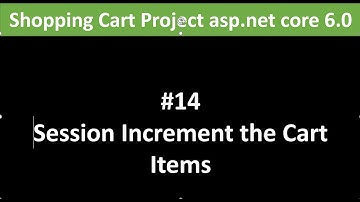 ASP.NET CORE 6.0 :  Shopping Cart Project Full Course -14