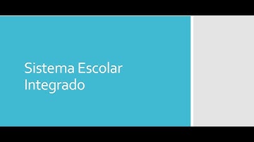 Sistema Escolar Integrado ( Escola Publica )