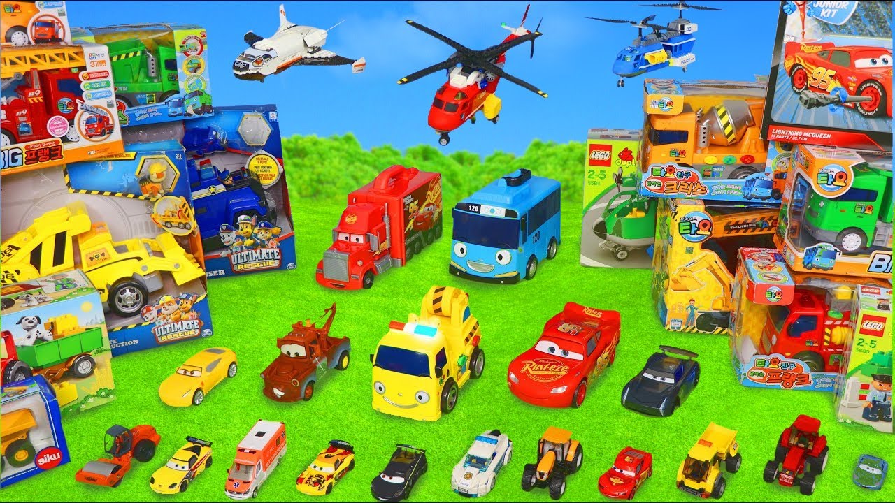 Vehicle Puzzle! Painting Police Car, Fire Truck, Ambulance \u0026 School Bus | D Billions Kids Songs