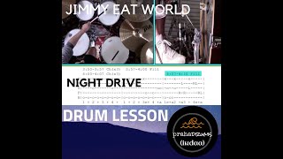 Jimmy Eat World Night Drive (Drum Lesson) by Praha Drums Official (27.b)