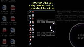 Vile (.vile) ransomware virus #shorts #trending #vile