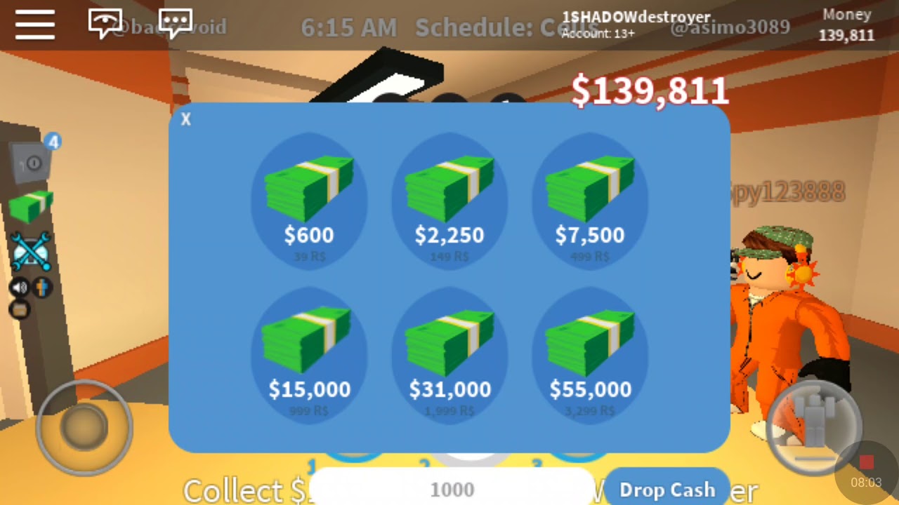 1SHADOWdestroyer jailbreak free cash drop roblox YouTube