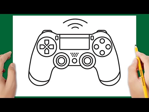 COMO DESENHAR UM CONTROLE DE VÍDEO GAME FÁCIL PASSO A PASSO 