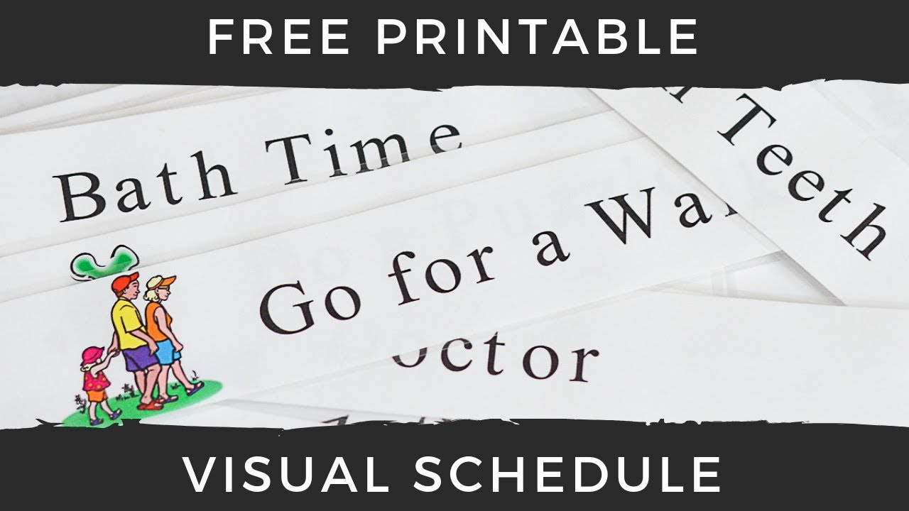 Free Printable Visual Schedule for Kids - YouTube