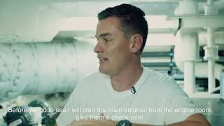 Explore Irisha's engine room with Daniel, the chief engineer