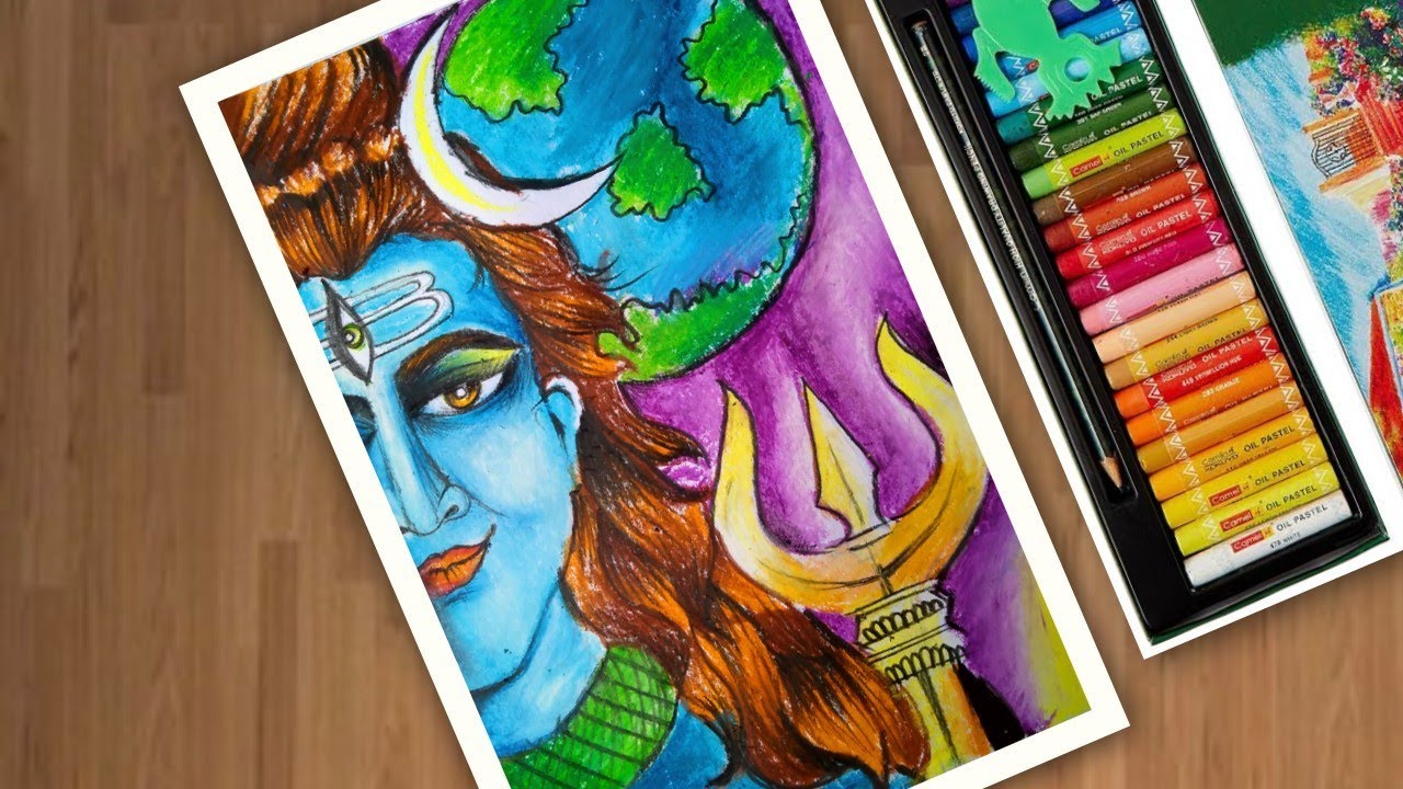 Aggregate more than 148 mahadev drawing with colour super hot