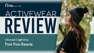 Activewear Review: Charcoal Pom Pom Beanie #1073 & Light Gray Pom Pom Beanie #1074