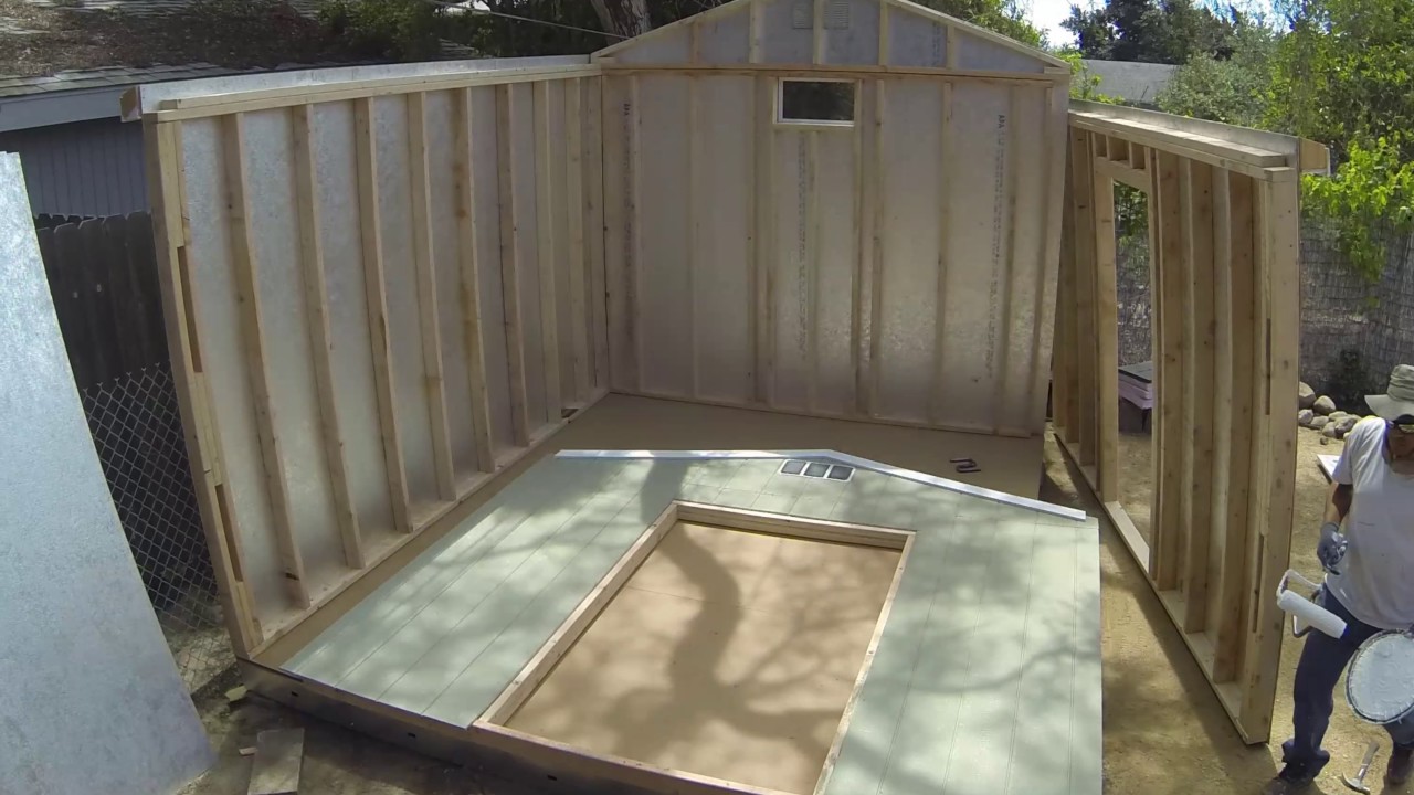 Tuff Shed 10x12 Premiere Tall ranch build timelapse - YouTube