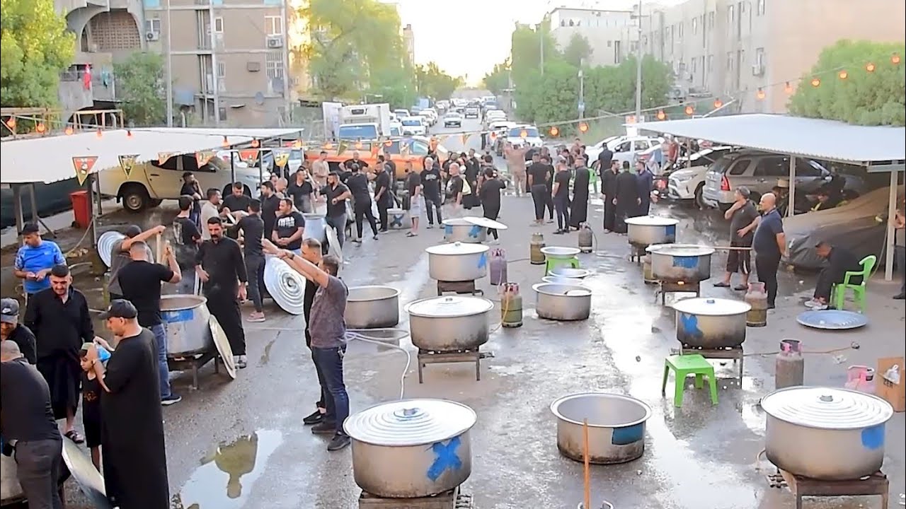 طبخ ثواب للامام الحسين ع || في دار السيد علاء الحسيني ابو مهدي || في منطقة زيونه العمارات السكنية