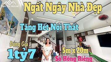 Ngất Ngây nhà đẹp tặng hết nội thất nhà sổ hồng riêng 5m x 20m đúng giá 1tỷ7 đường đinh đức thiện