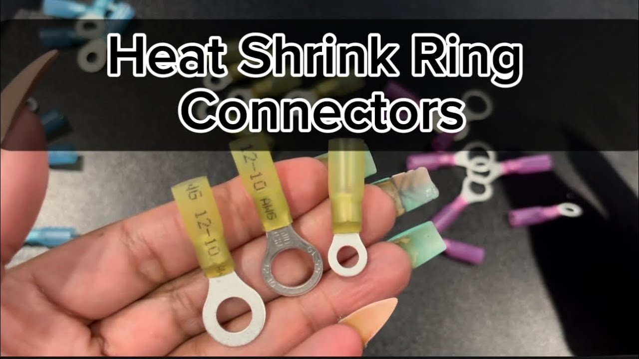 260PCS Marine Grade Heat Shrink Ring Connectors-Tinned Red Copper 16-14 22-16 12-10 Gauge