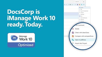 PDF file editor and binder that is iManage Work 10 ready. Today. | pdfDocs