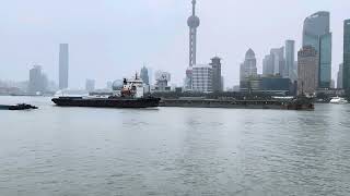 Shanghai China, Huangpu River Traffic