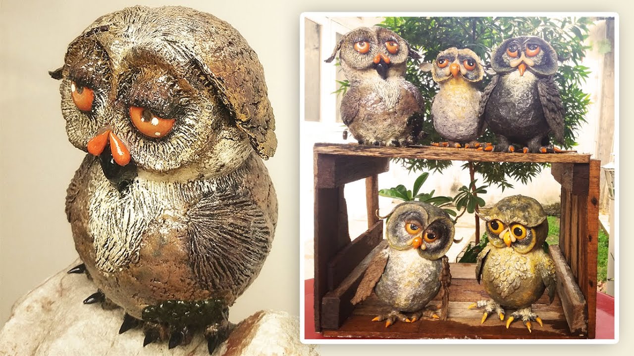 Part 4 - Cara Membuat Patung Burung Hantu 
