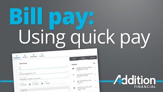 Using Quick Pay to Schedule Payments