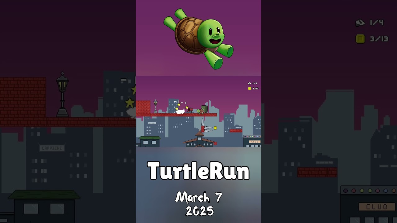 Make Your Way Through Challenging Platforming Levels In TurtleRun