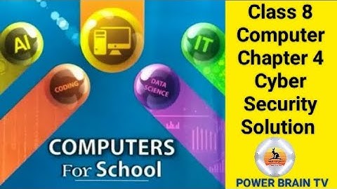 Chapter 4 Cyber Security || Class 8 Computer || Solution || @PowerBrainTv