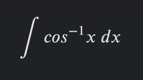 Integrate arccos(x) dx #integration #mathematics #maths #calculus #capcut #trigonometry