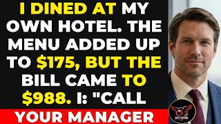 Information I Dined at My Own Hotel. The Menu Added Up to $175, but the Bill Came to $988. “Call Your Manager.” News